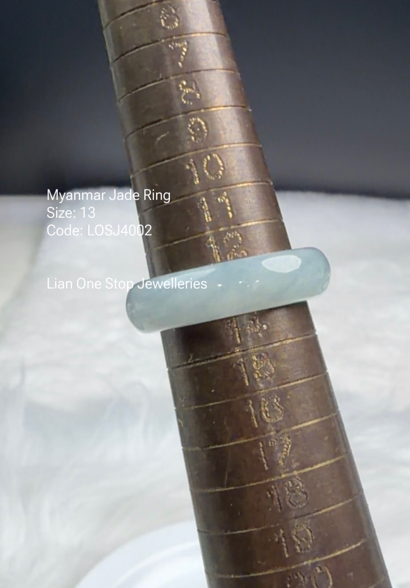 (Size 13) Code: LOSJ4002 Myanmar Jade Ring 