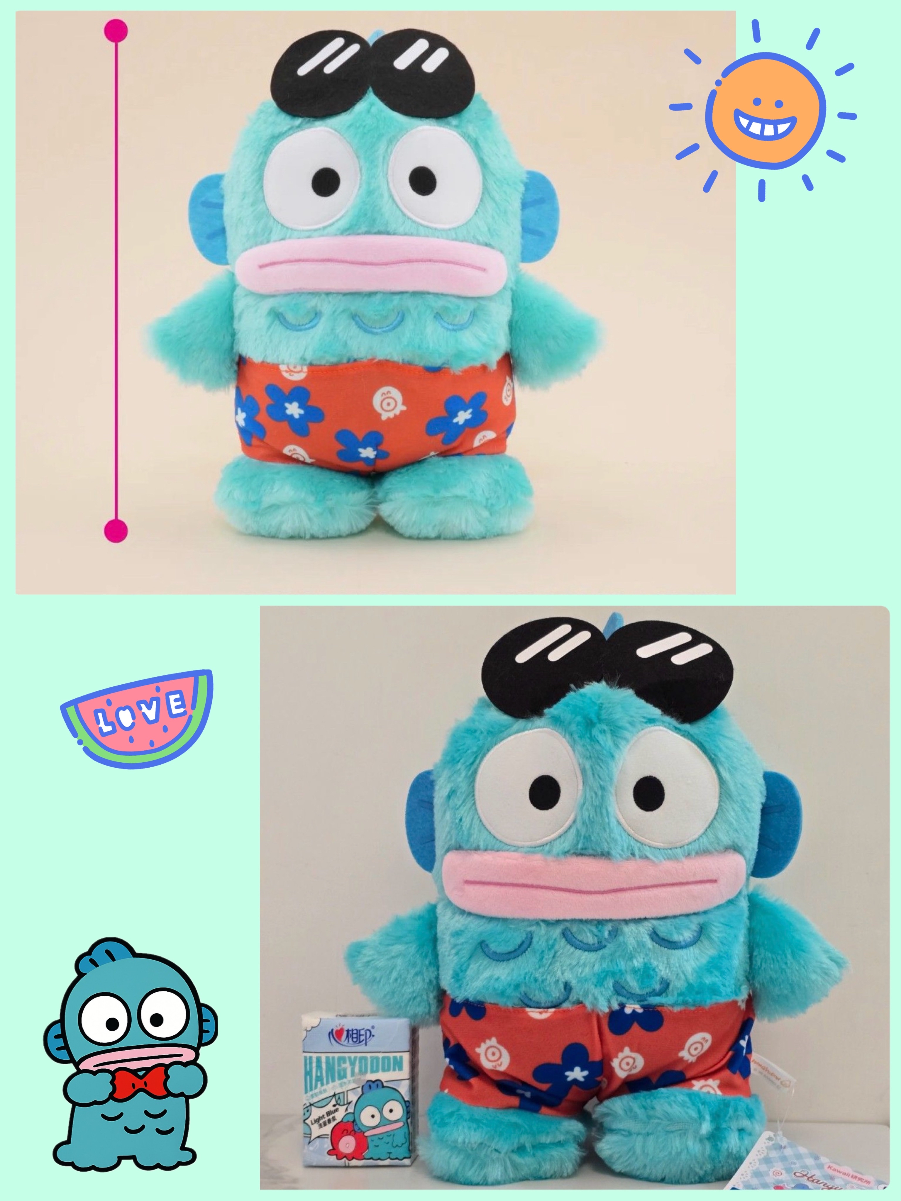 ☆現貨☆Sanrio 水怪/人魚漢頓 Hangyodon 泳裝造型公仔
