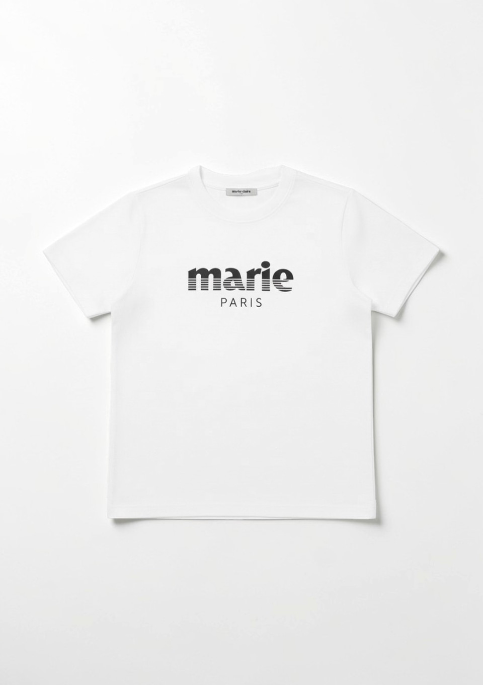 Marie Claire Stripe Logo Tee