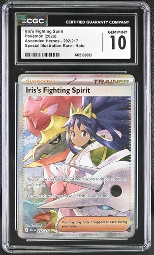CGC 10 Iris's Fighting Spirit Ascended Heroes 292/217