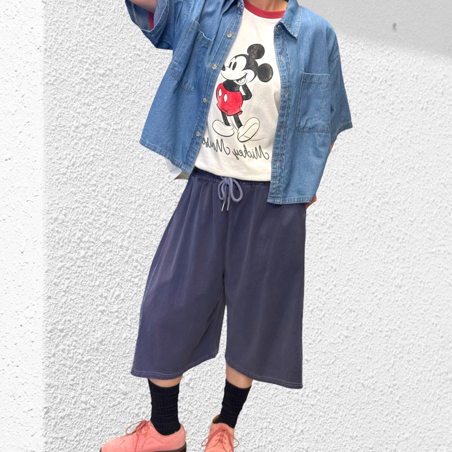 221257洗水四骨布褲