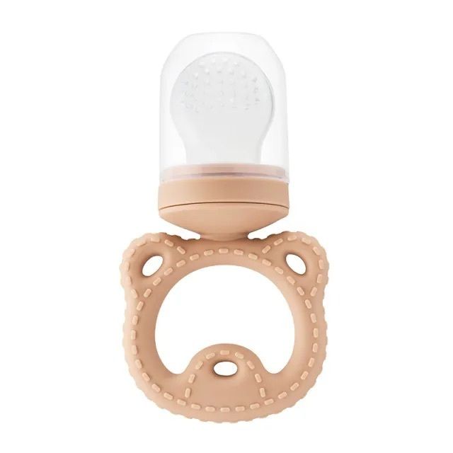 EDISONmama 嬰兒咬咬樂咀嚼餵食器 x 牙膠 小熊環型 平行進口 (00787)