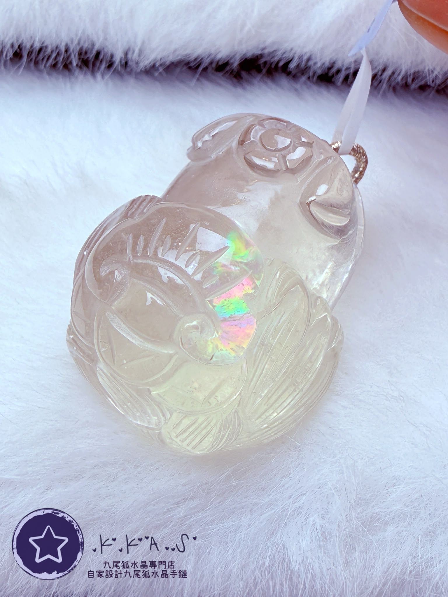 K00637 特價黃阿賽 彩虹趴趴狐 - 吊墜/手牌兩用款
