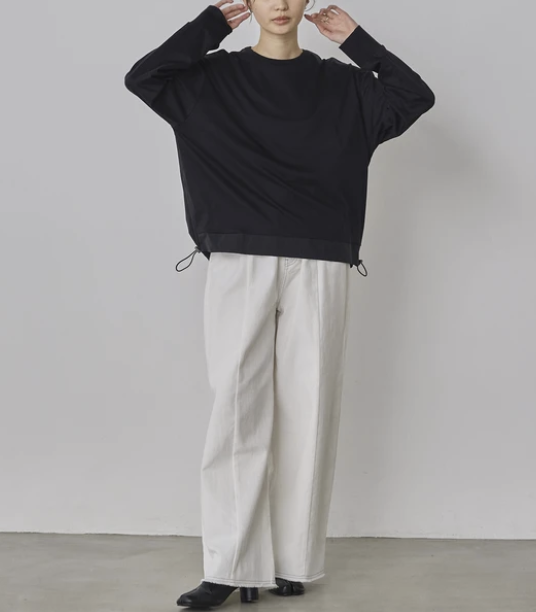 拼接設計上衣 - 2026 流行穿搭  長䄂上衣 春夏時尚穿搭 獨特設計 成人休閒 日常穿搭 易於配搭 日本直送   #JP-I-260024