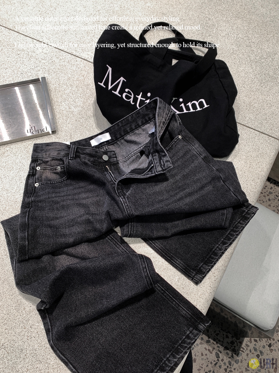 【100%保證韓國直送】復古灰調洗水寬鬆直腳牛仔褲 👖 [5 color] RL114819