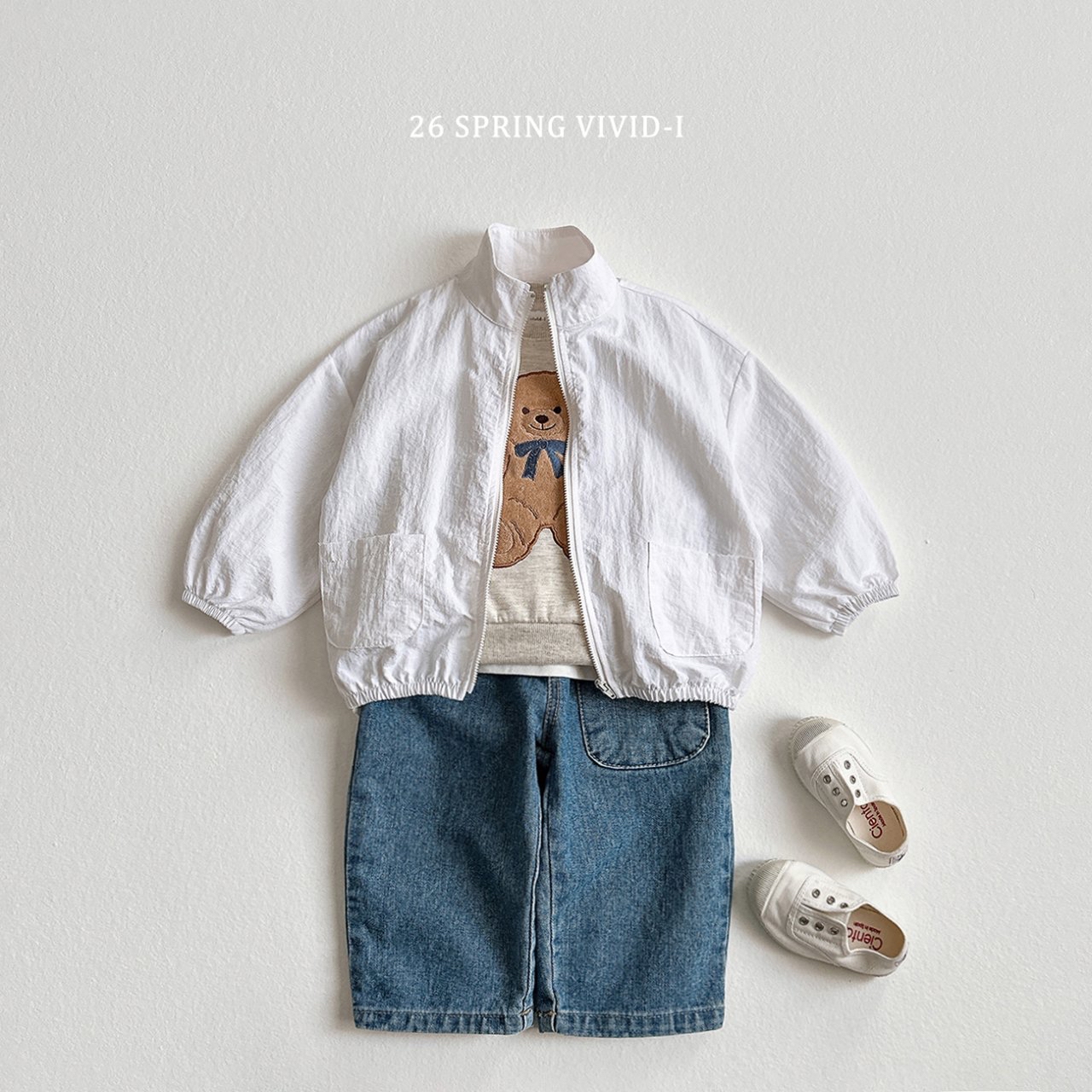 🌸預訂 韓國直送🌸🇰🇷VIVIDI三色動物刺繡貼花寬鬆衛衣