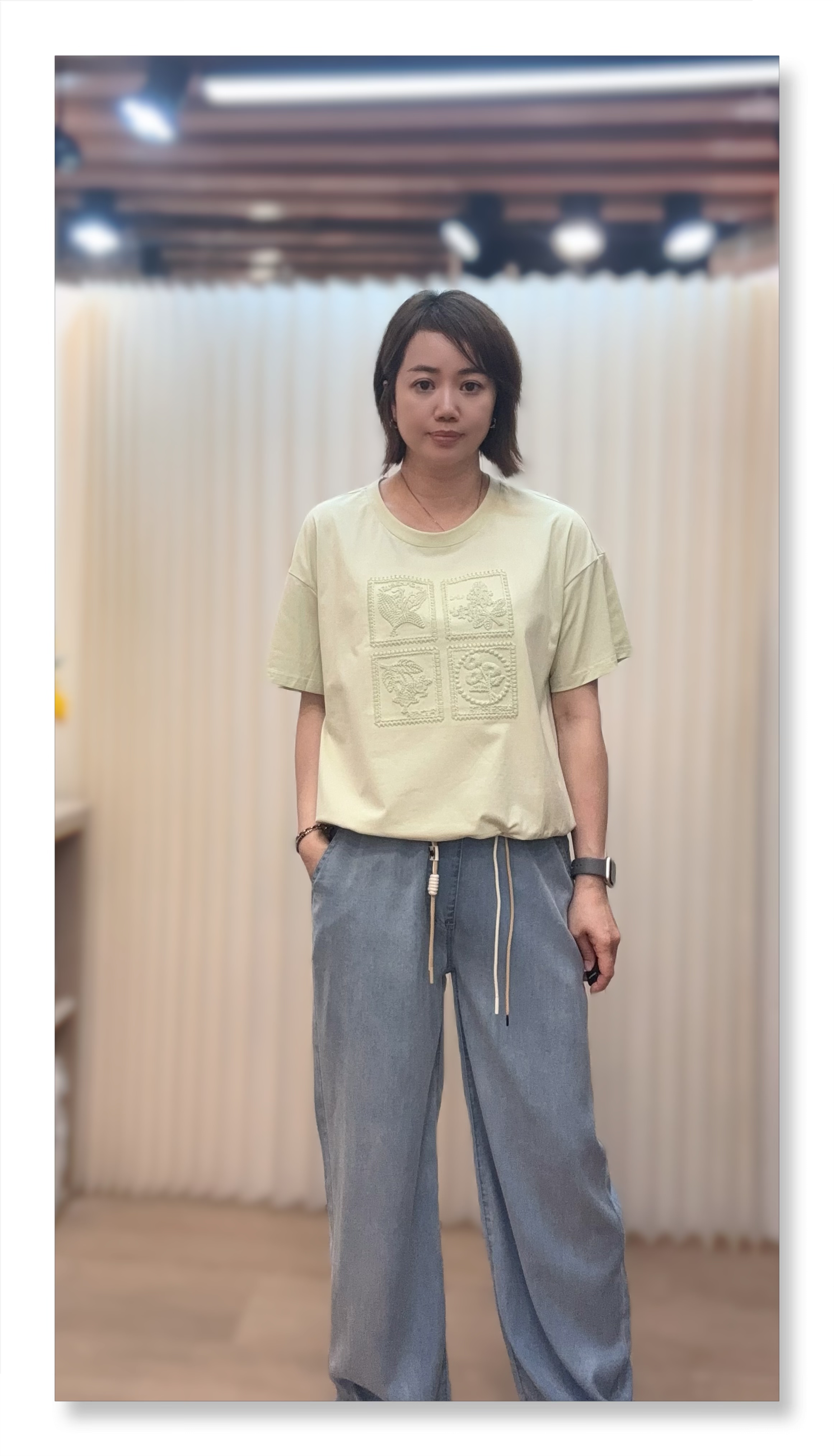 混棉彈性繡花衫 M969 846329269