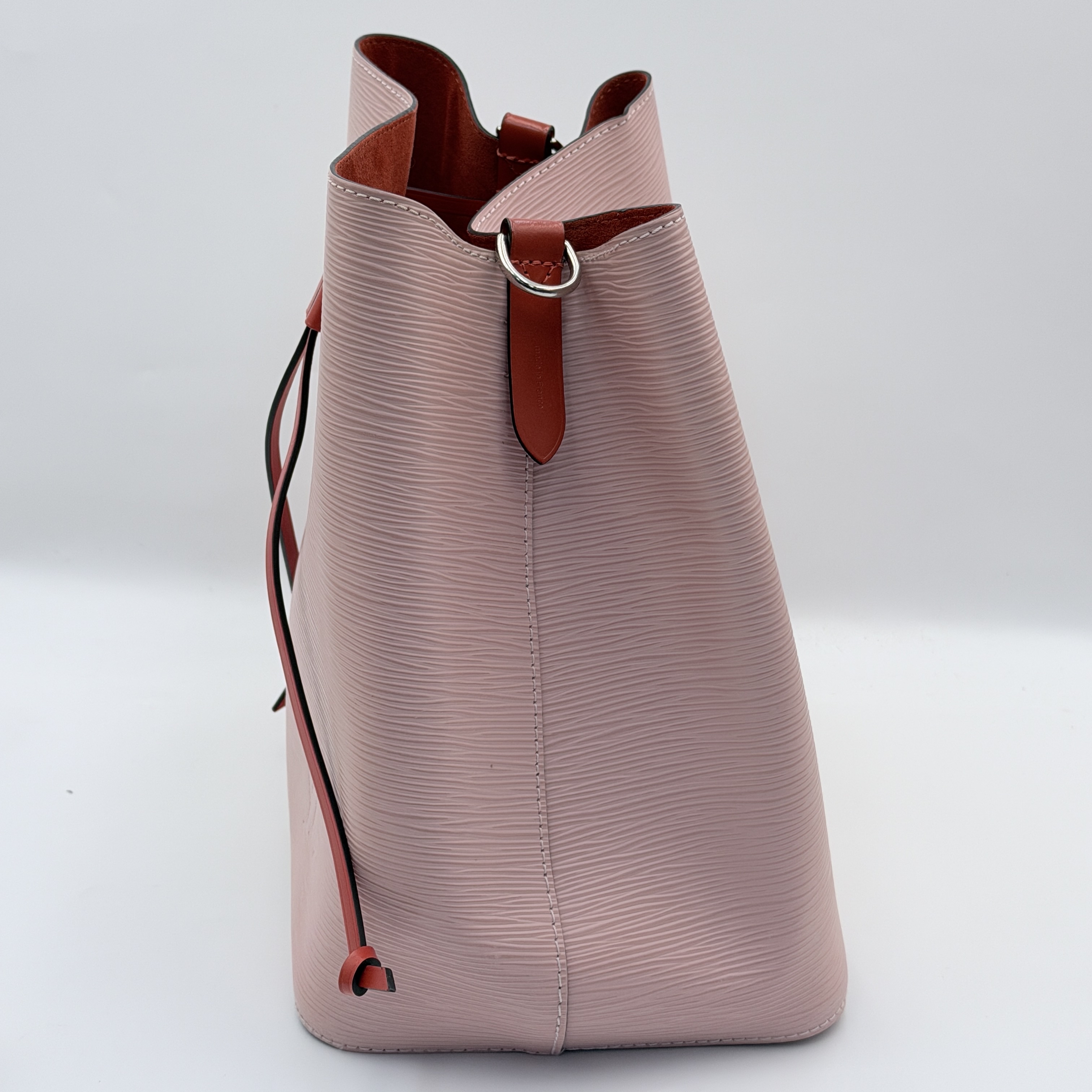 LV粉紅拼色水桶包