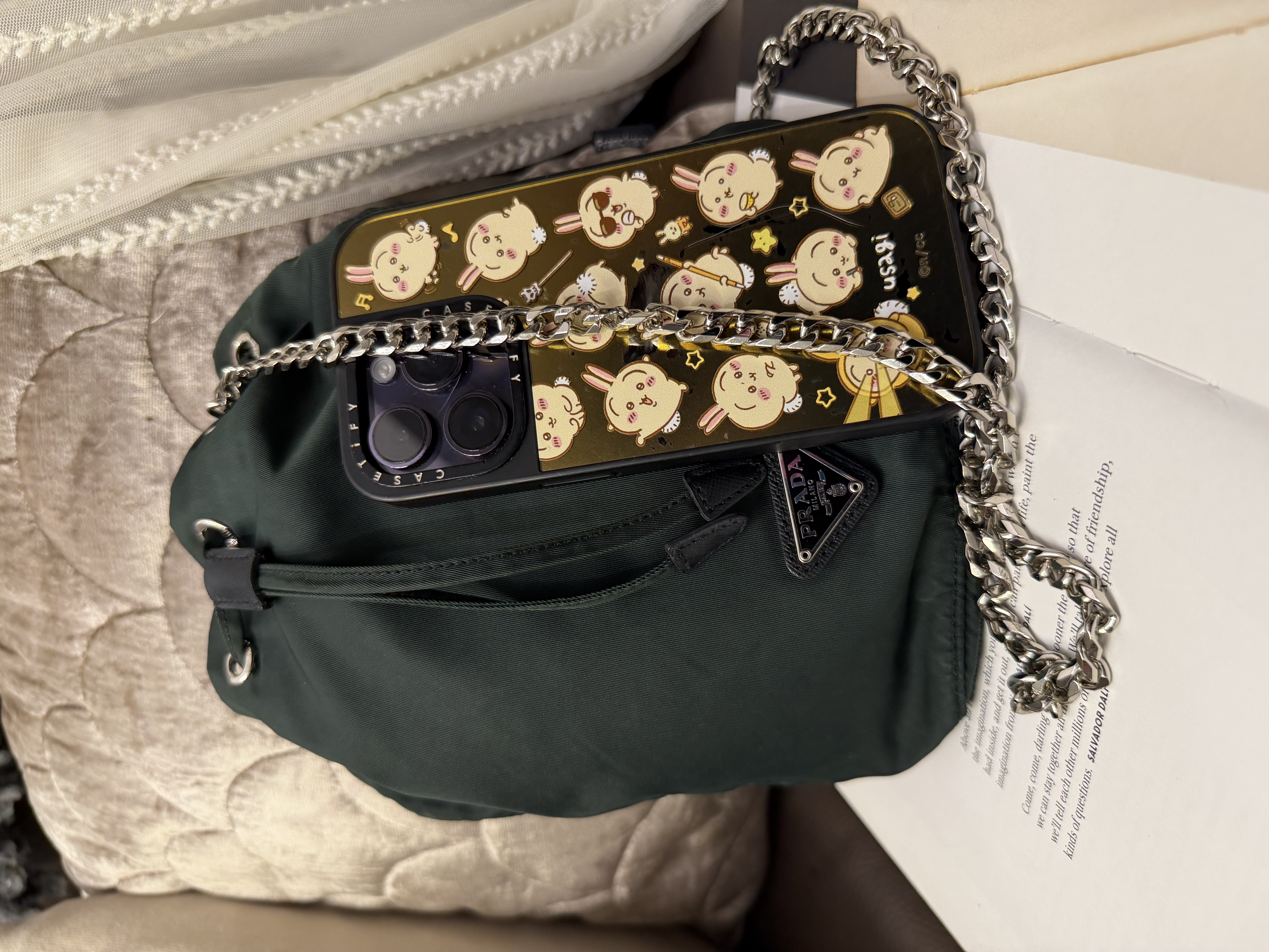 Prada green Bucket bag