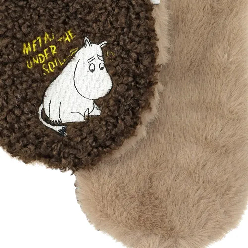 日本代購【 2026秋冬新商品 日本直送 MOOMIN 刺繡保暖 毛毛交叉 圍巾 Boa Tippet Scarf 】
