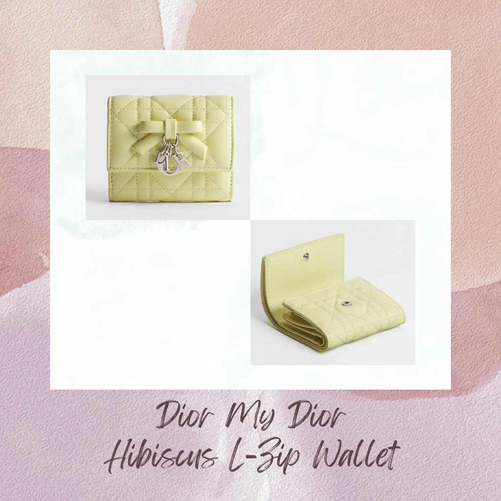 Dior My Dior Hibiscus L-Zip Wallet Cannage Lambskin (S2608PUQA_M39Z/S2608PUQA_M51Y)