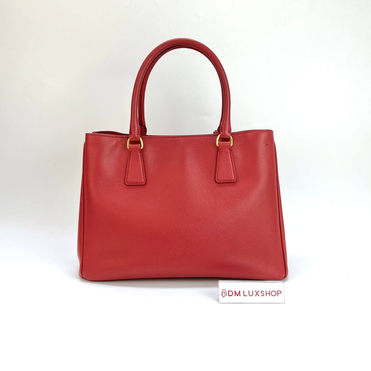 Prada Saffiano Lux Red Tote Bag