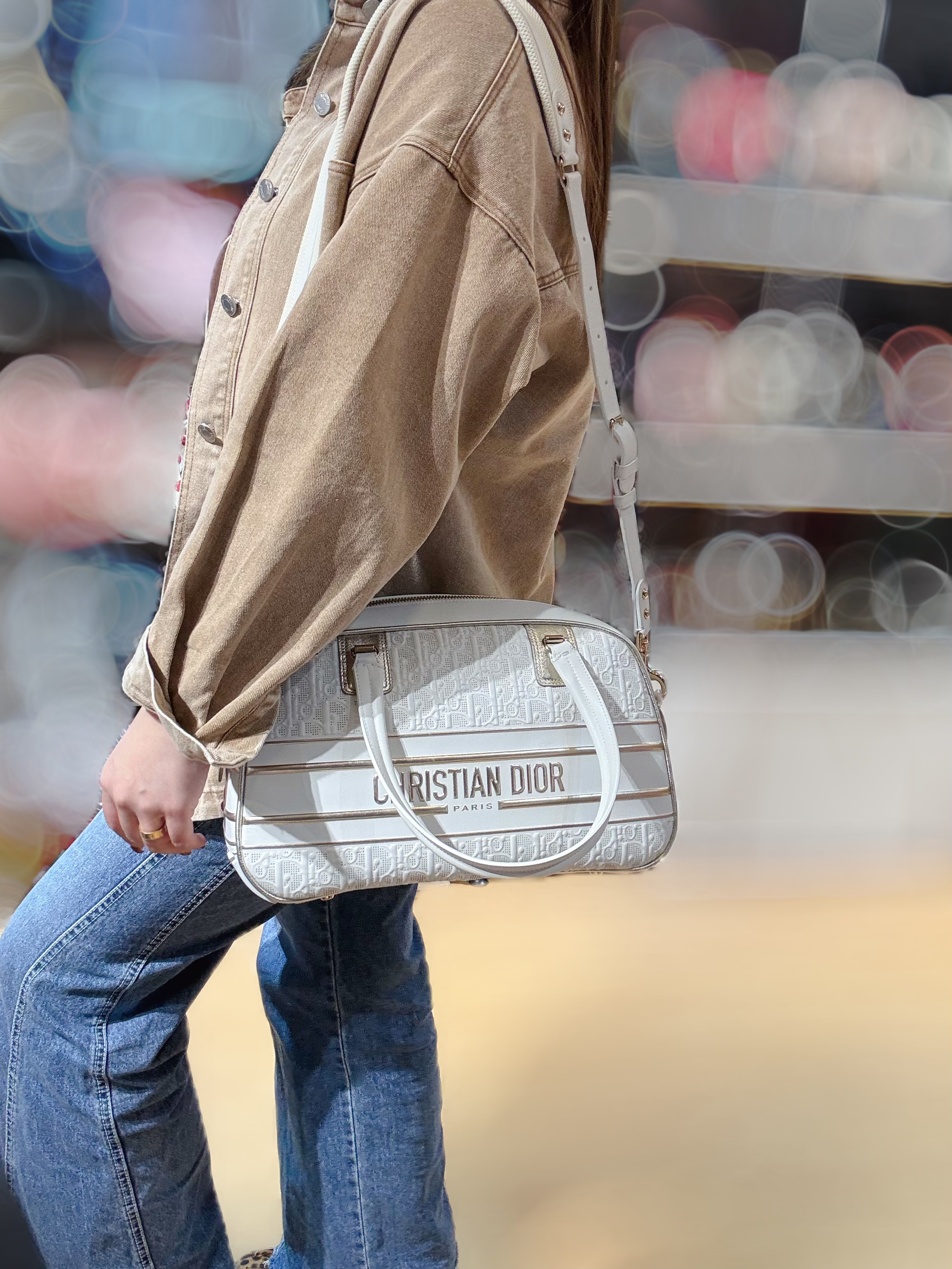 Dior Vibe bowling bag white/g