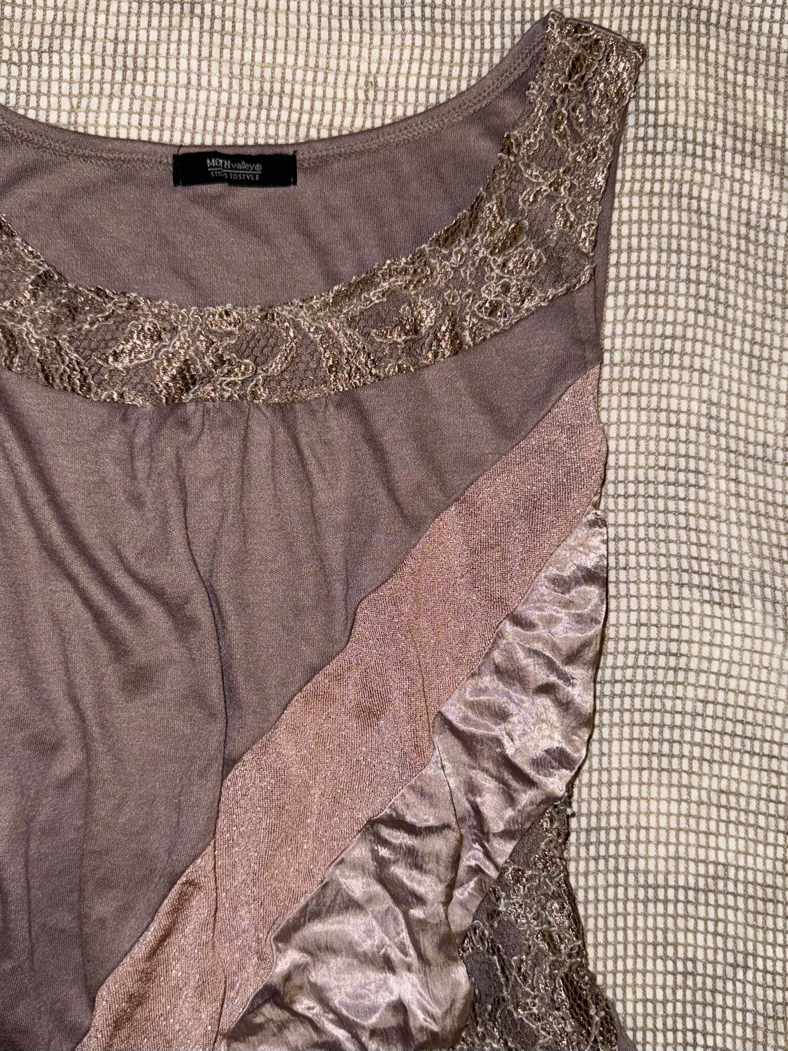 Asymmetrical Patchwork Y2K Tunic