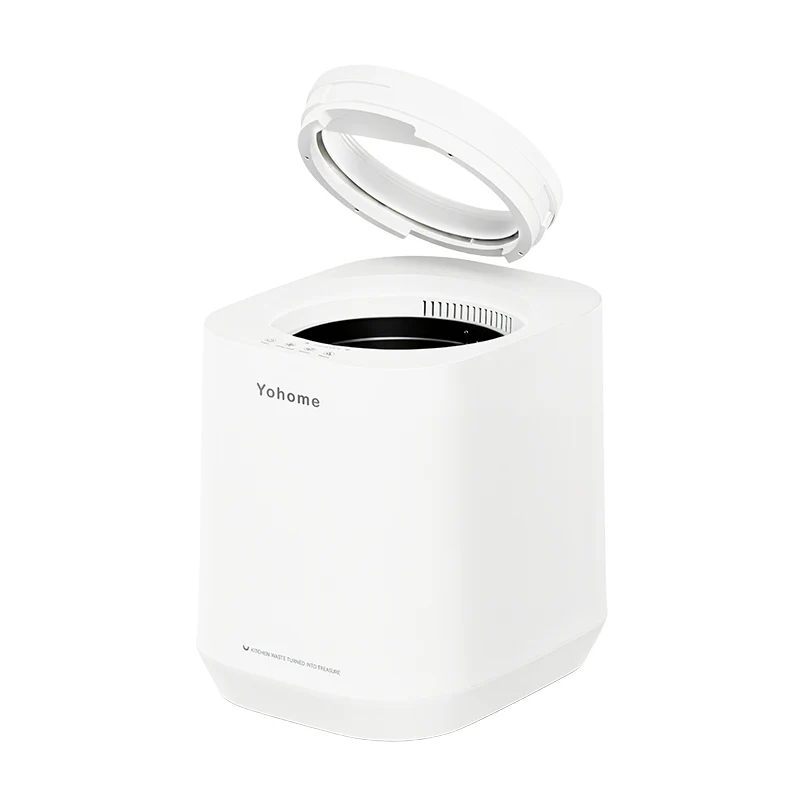 日本Yohome智能粉化減量發酵堆肥可視窗自清潔可卸洗刀組多用途環保廚餘機PRO 