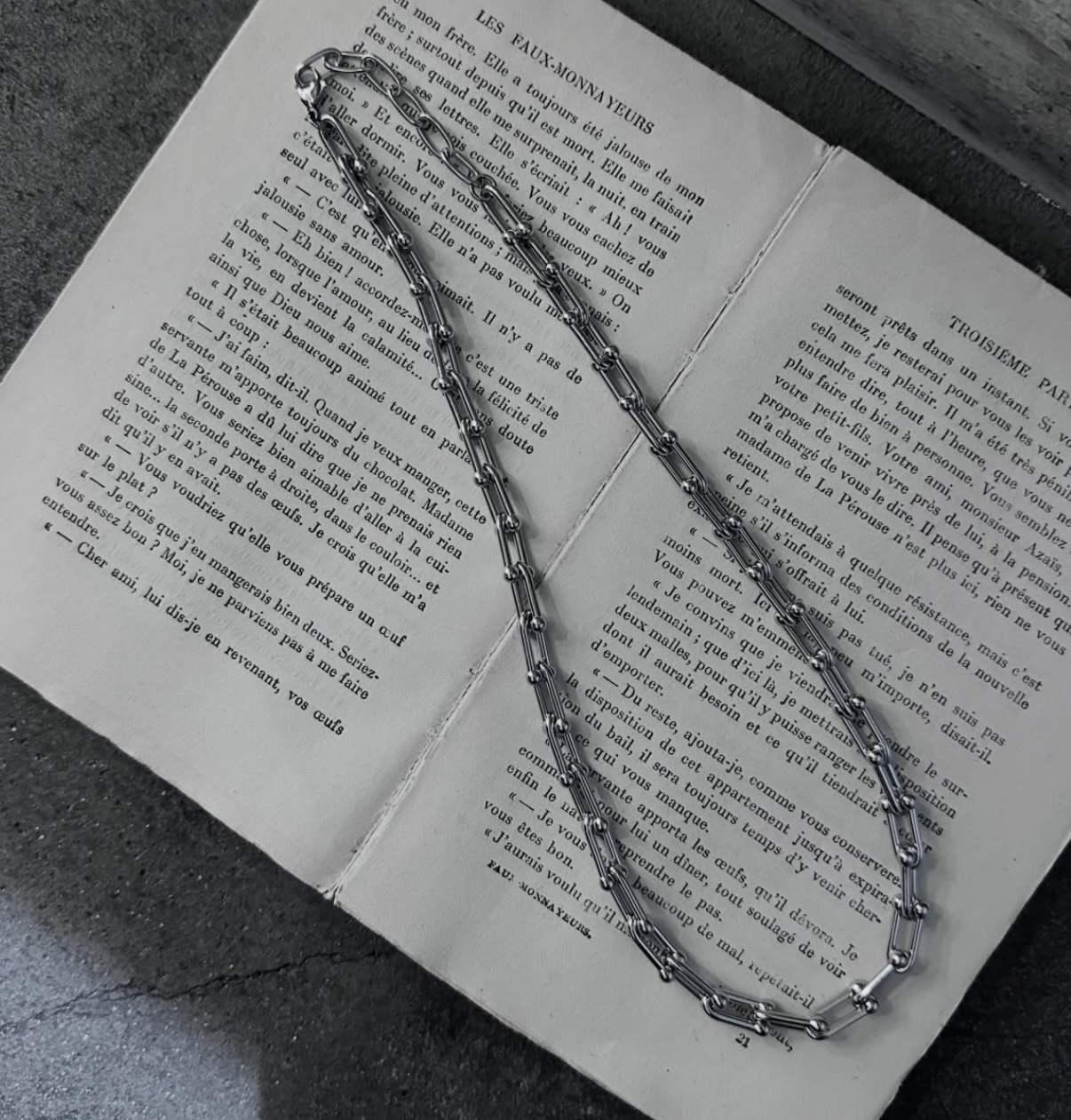 Mollive STAINLESS STEEL LINK NECKLACE Pre Order~
