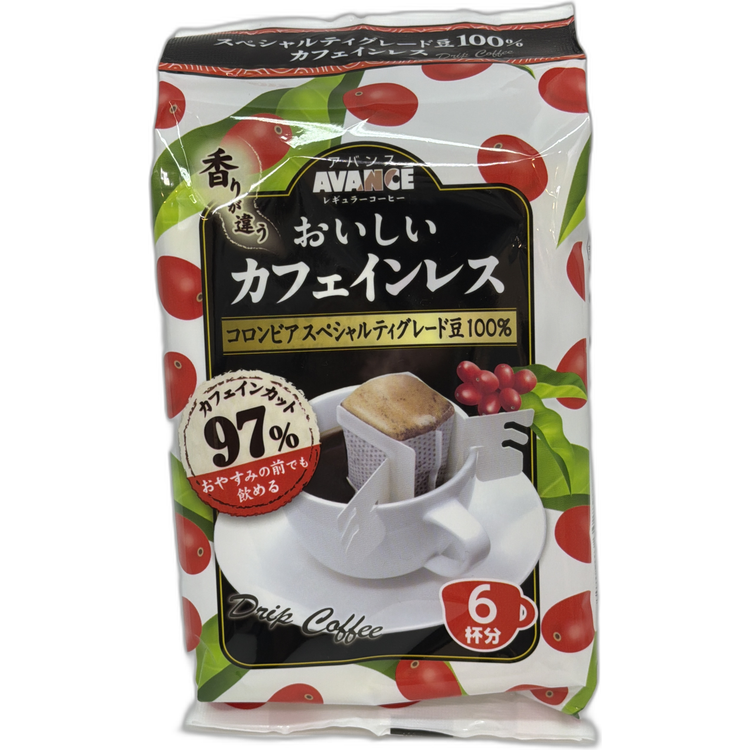 6包美味低因滴漏咖啡