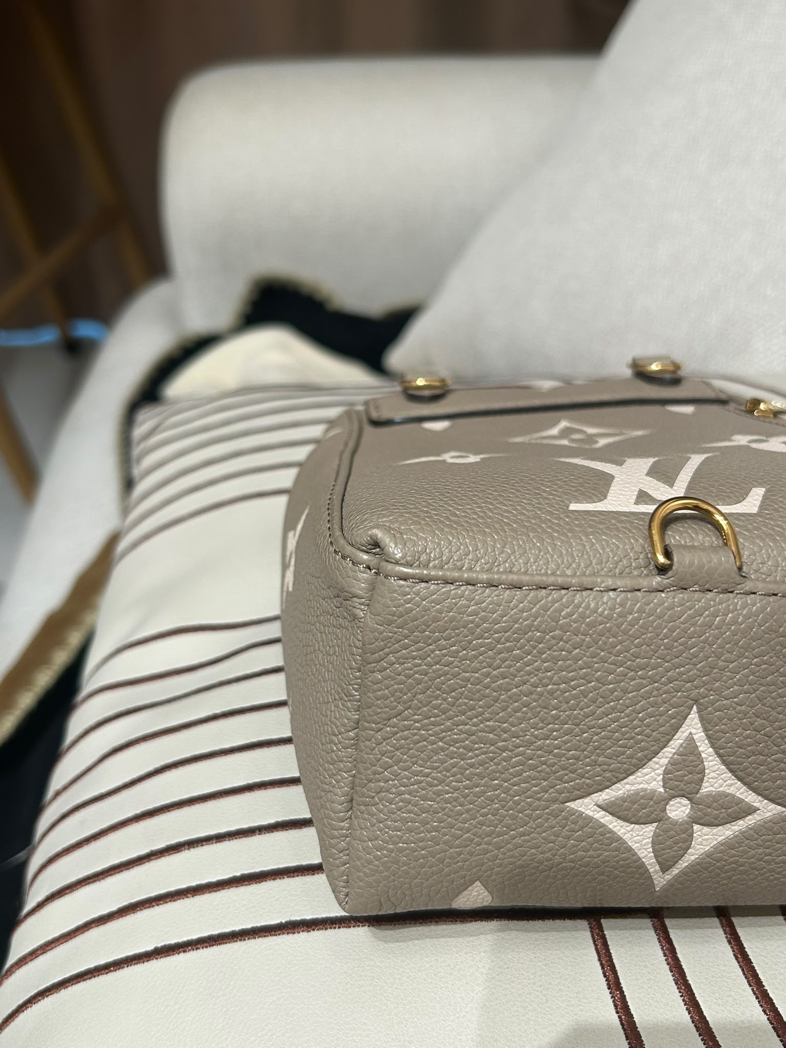 Lv tiny backpack 100%Authentic ,98%new✅dust bag ✅strap  