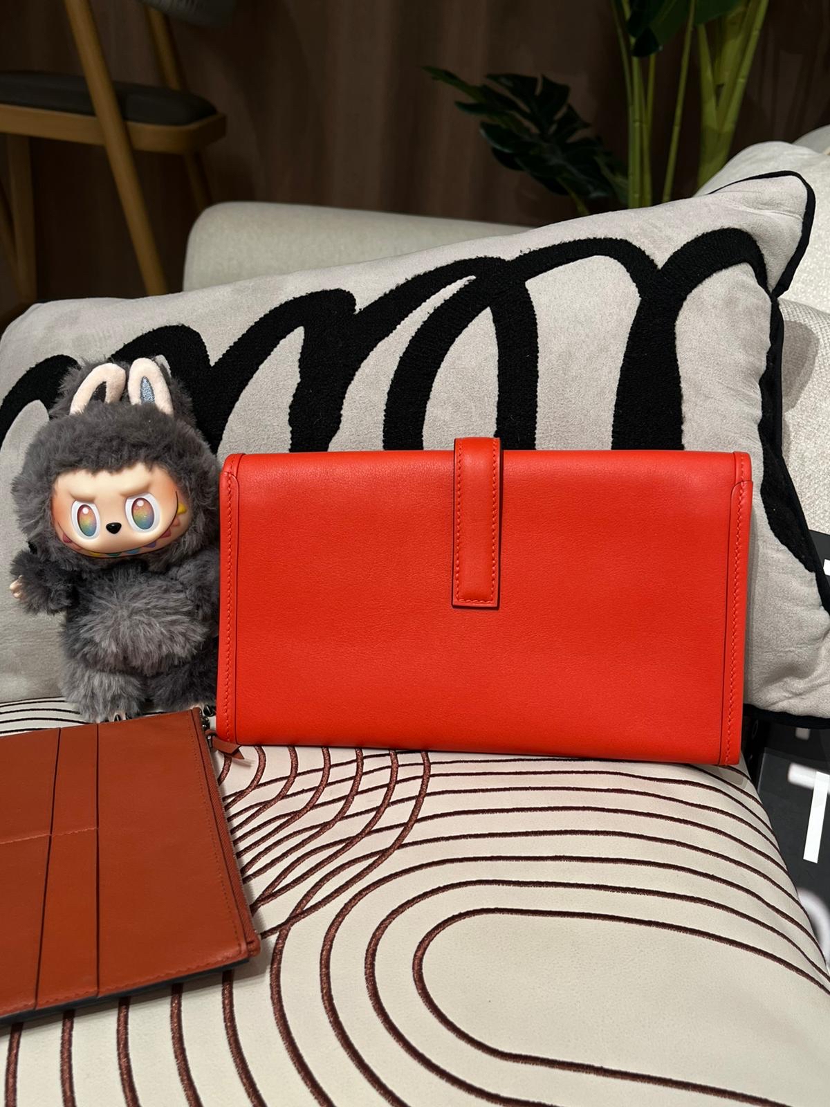 Hermes Jige Duo verso wallet ,STAMP D 100%Authentic ,98%new✅box  