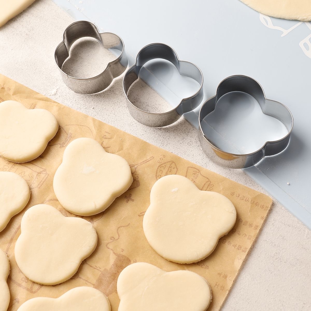 不鏽鋼曲奇模[熊仔頭] 3件套裝 Cookies Cutter -3pcs