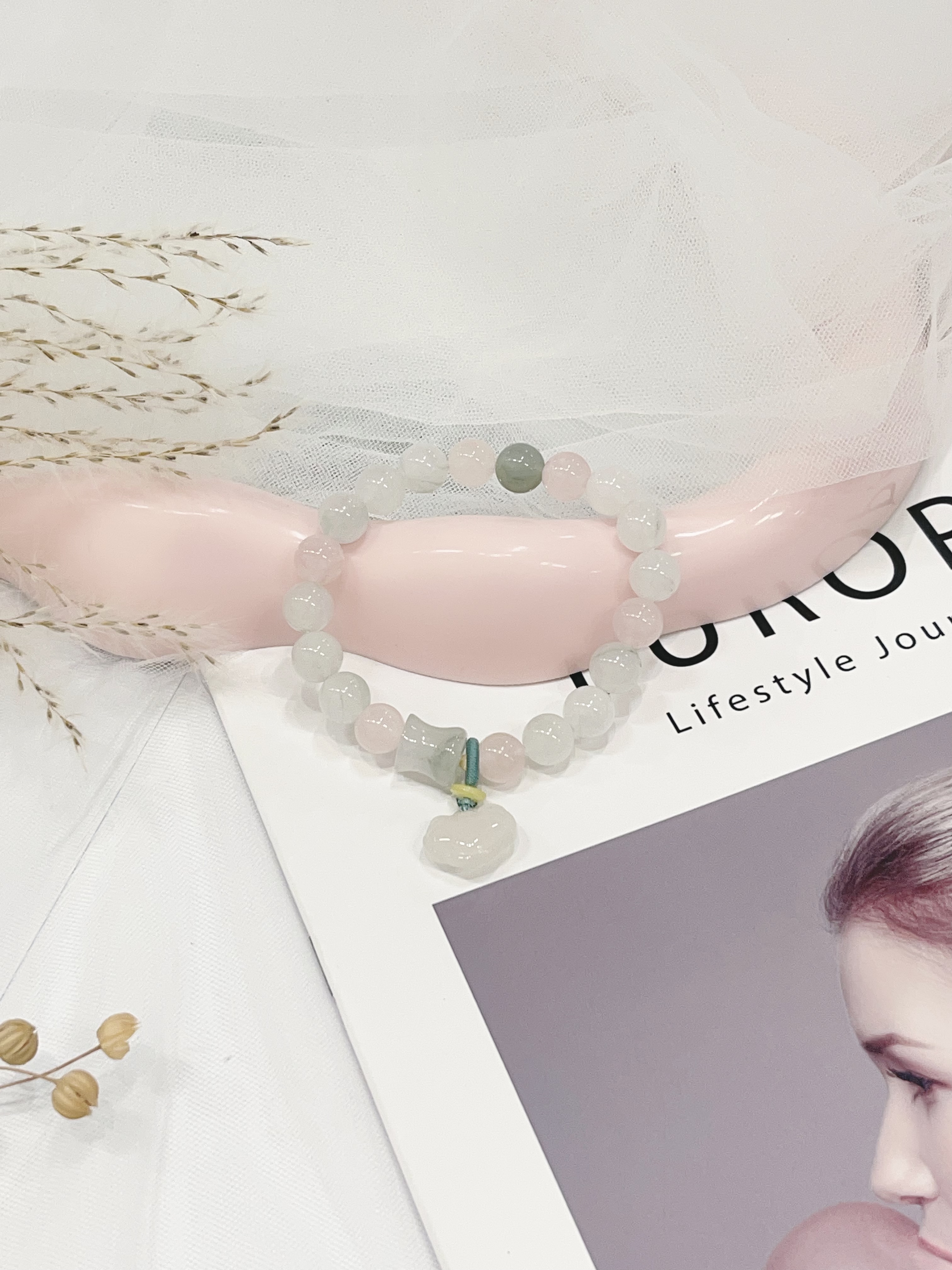 ☁️ 天山翠 × 祥云手串 Tianshan Jade & Auspicious Cloud | 8mm