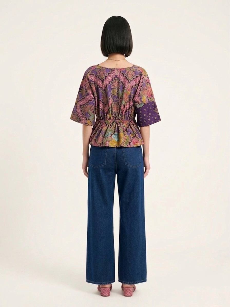 T8816 - Knotted Batik Top