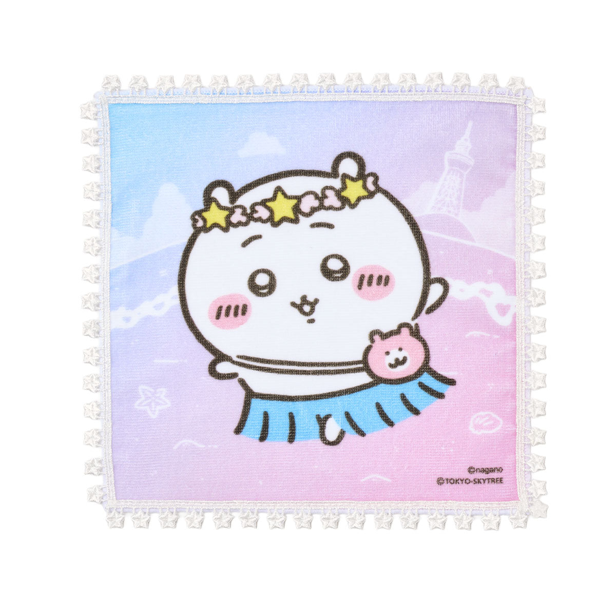 🎀【預訂】 Chiikawa 人魚島的秘密 x 星空晴空塔迷你毛巾 - Chiikawa
