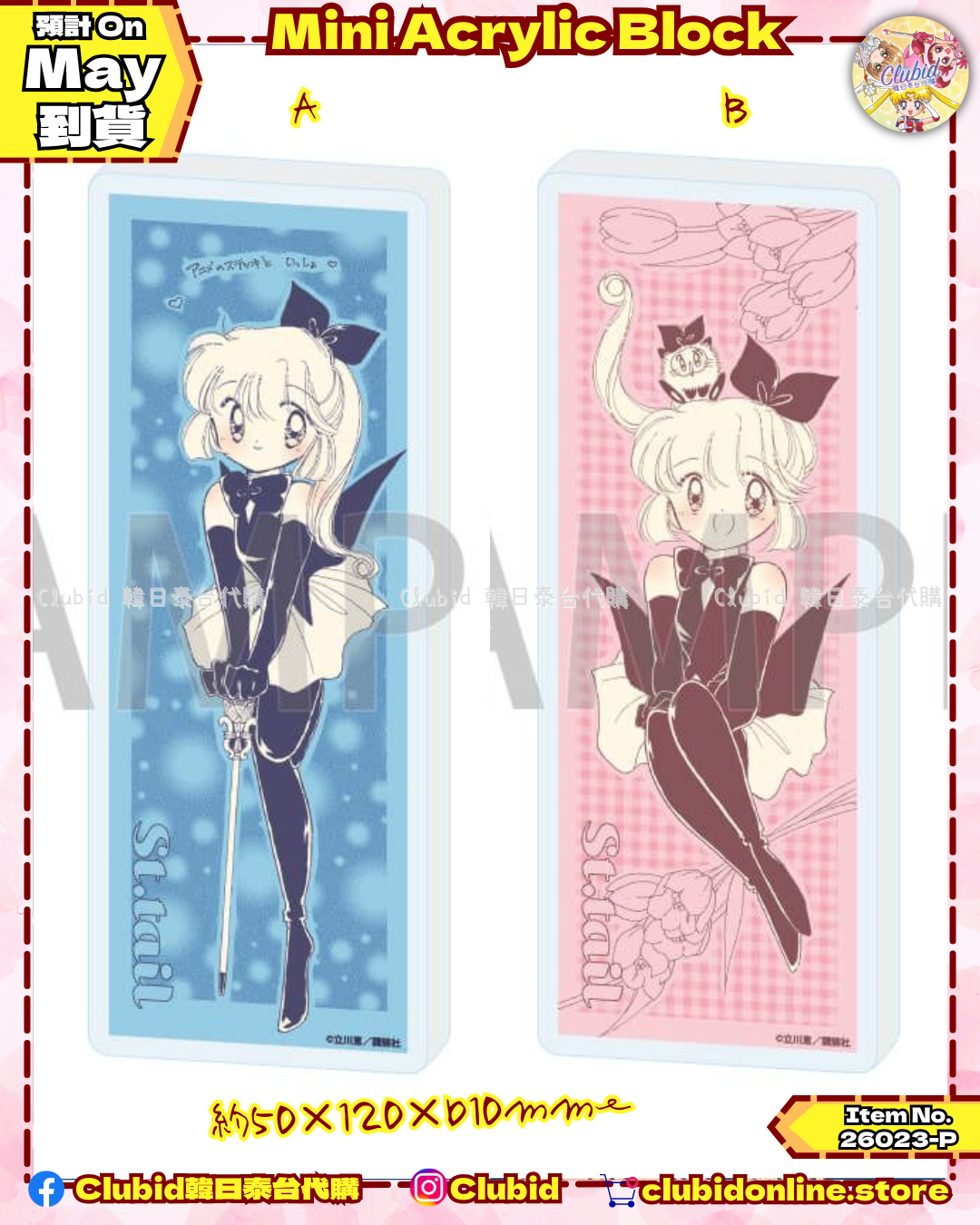 《Pre-Order》Mini Acrylic Block｜怪盜St. Tail X eeo Store (26023-P)