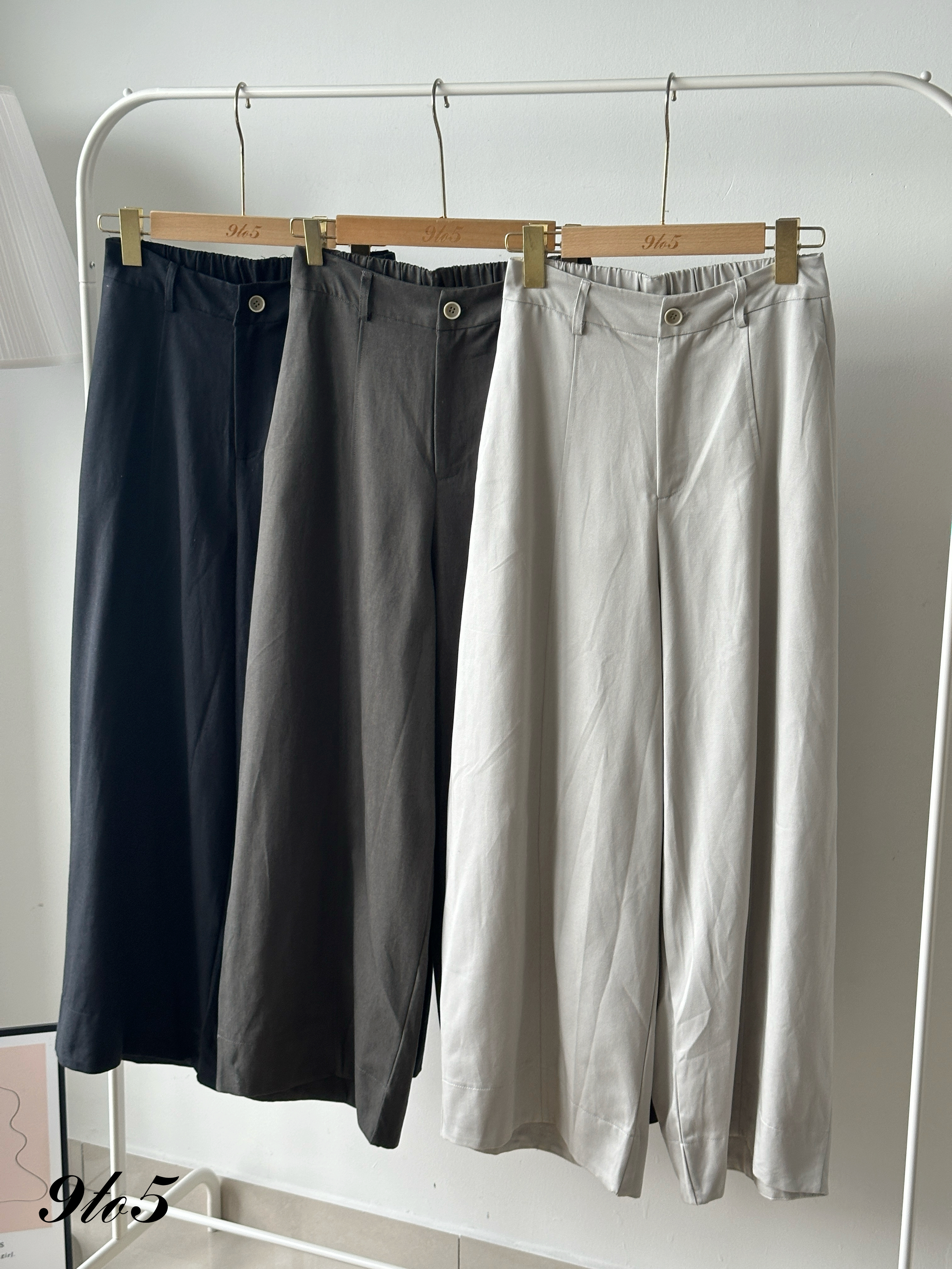 S1913 Long Curved Pants - 3 Colors 
