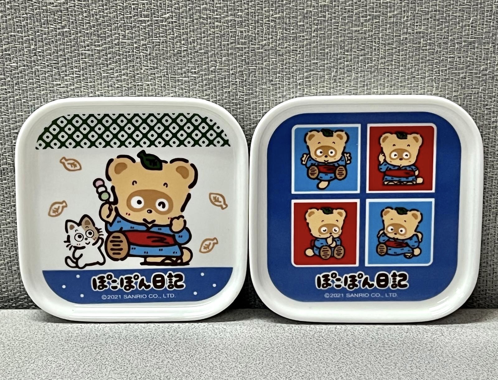 🎌日本直送🎌浣熊 陶瓷飾物擺設裝飾碟1套2隻