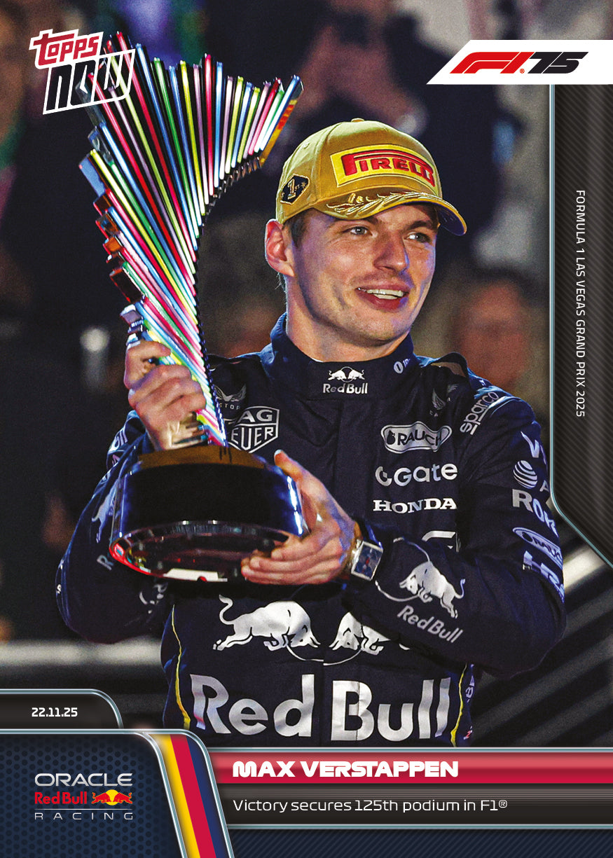 Max Verstappen - 2025 F1 Topps NOW® #79 Las Vegas GP 贏車卡｜PR 4,125