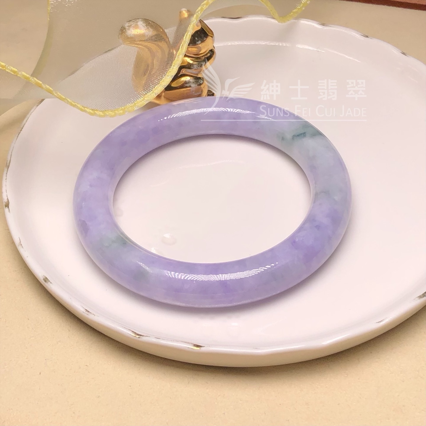 木那藍紫飄花圓鐲55.4mm