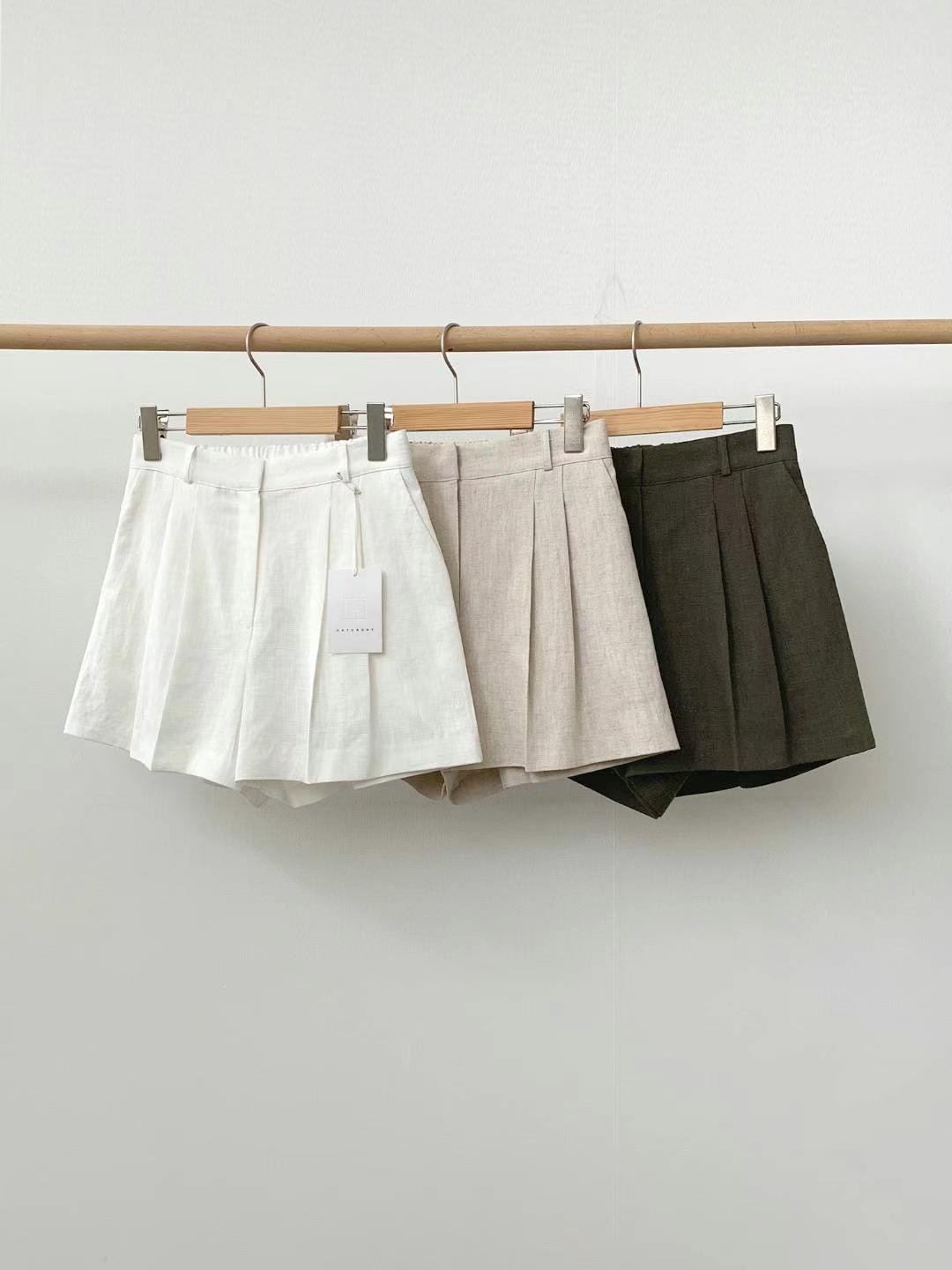 Summer Linen Shorts -Free Size-