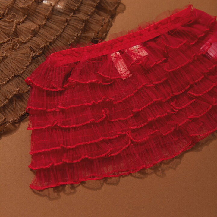 🇯🇵預訂 日本直送🇯🇵Branshes x Rii系列三色薄紗荷葉邊層疊圍裙