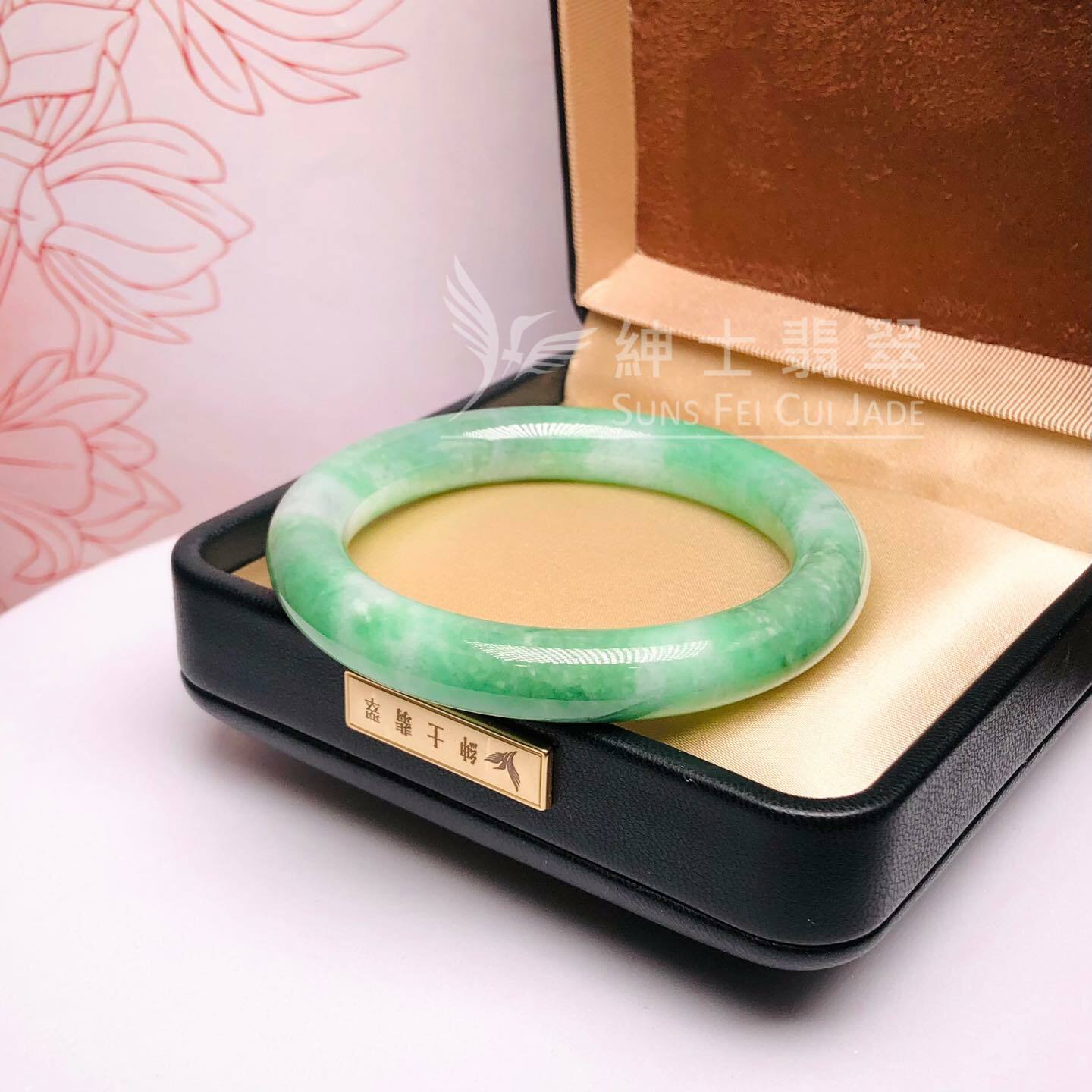 滿綠翡翠圓鐲51.8mm