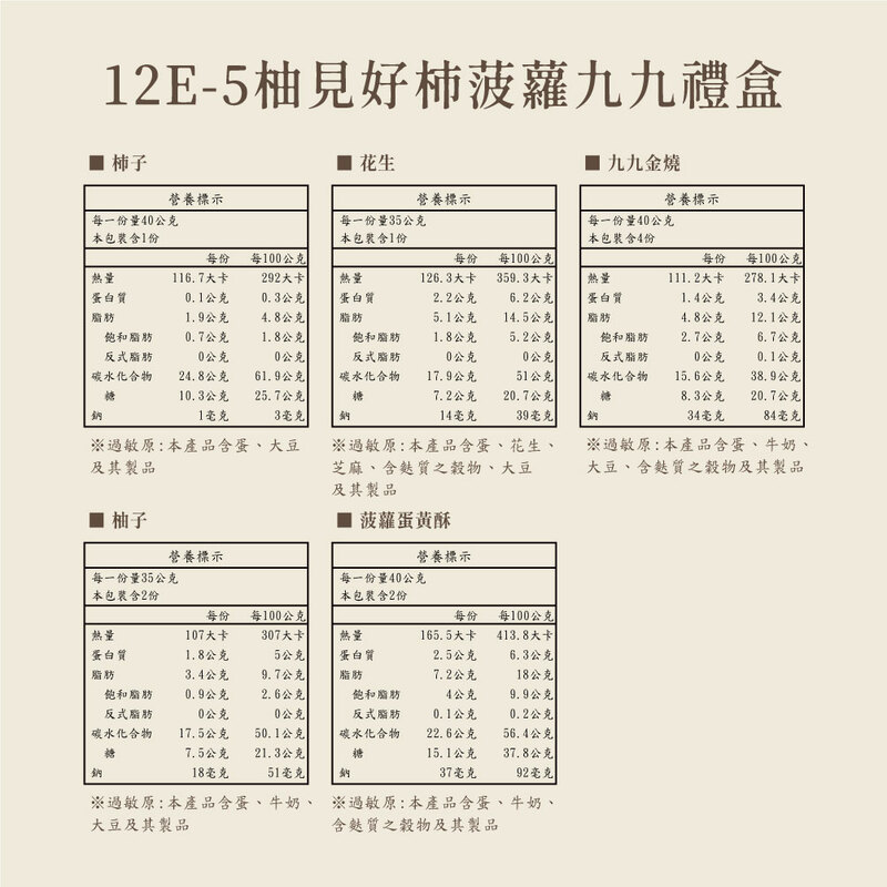久久津 12E-5 柚見好柿菠蘿九九禮盒