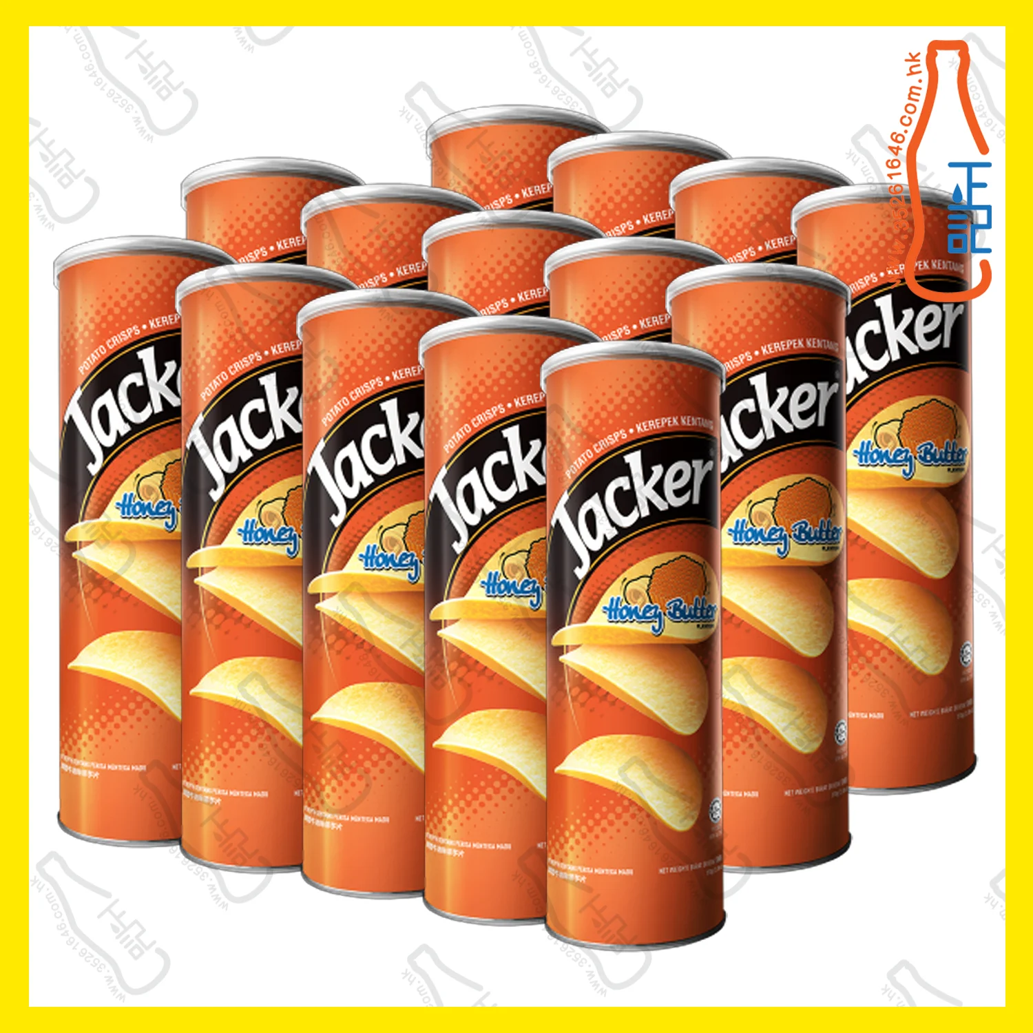==ORI1577 Jacker杰克牌桶裝薯片-蜂蜜牛油味 x【14筒】/箱