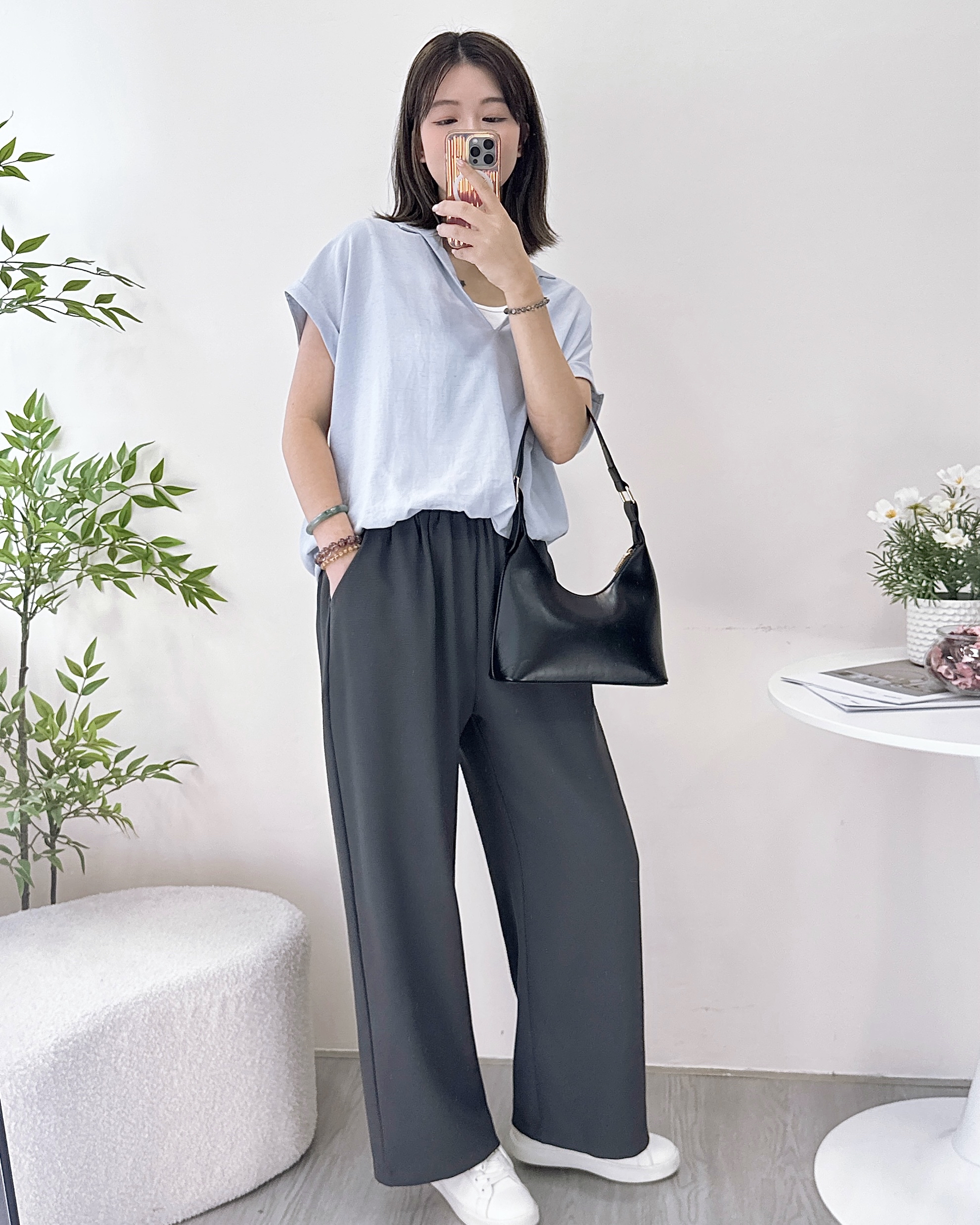 超垂感磨砂雪紡西褲 3色