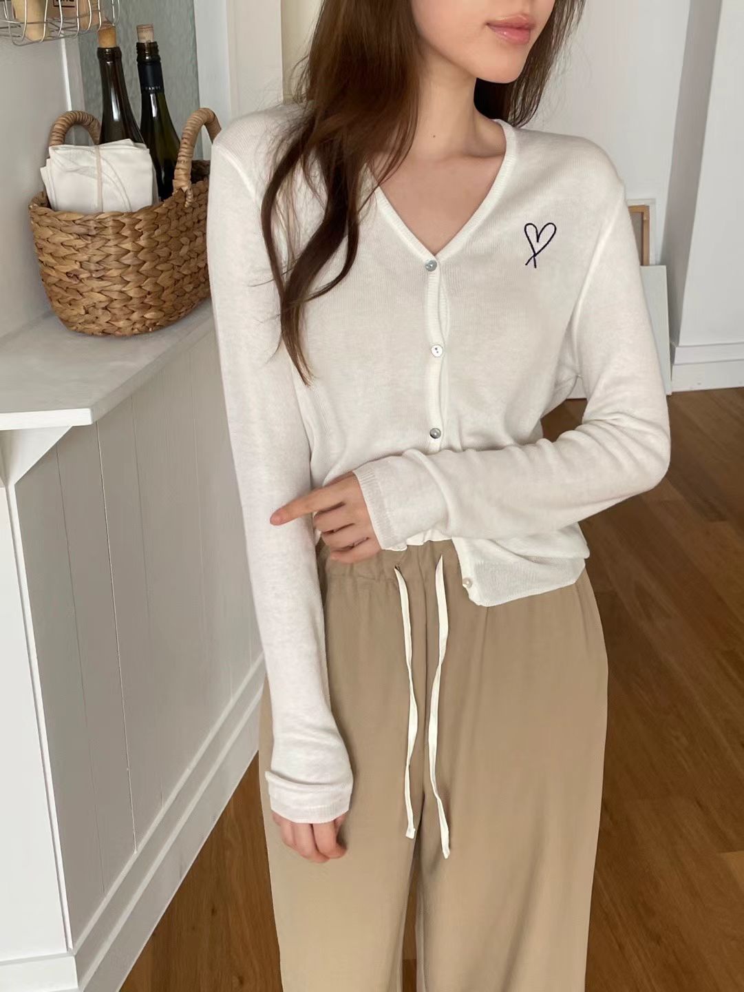 BOT02_09 撞色褲頭闊褲 (2色)