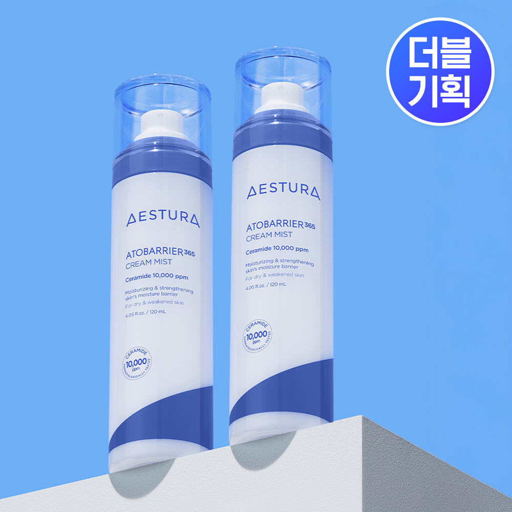 Aestura Atobarrier 365 Cream Mist 瞬間舒緩保濕噴霧 120ml+120ml | Olive Young優惠套裝