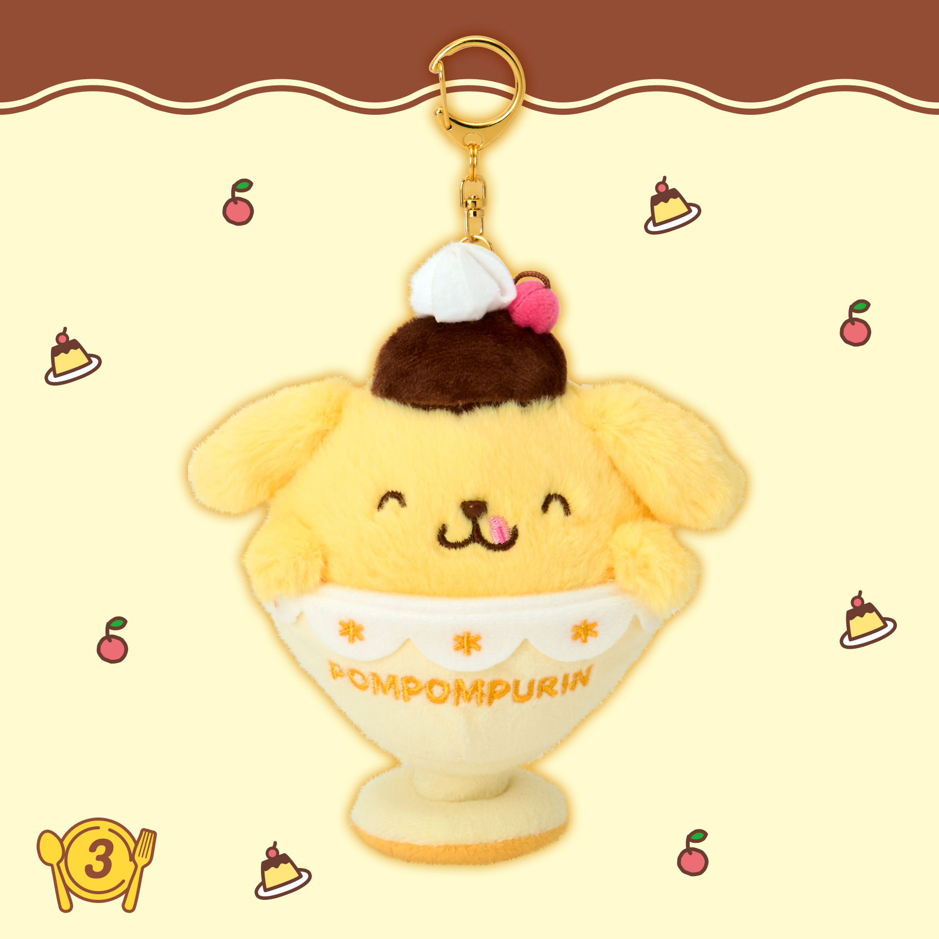🎀【預訂】 Pompompurin 30th anniversary 布丁小包公仔掛飾