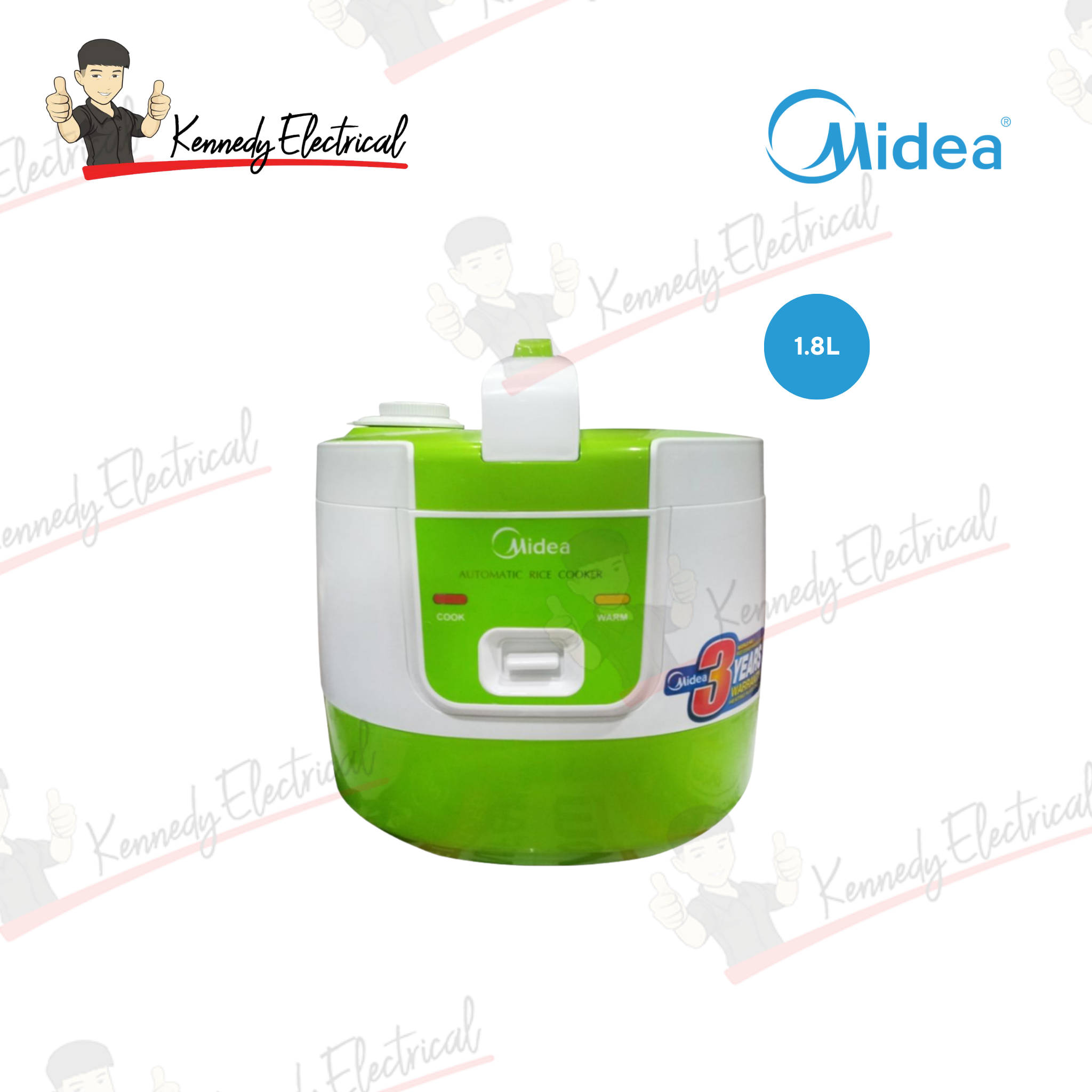 Midea 1.8L Rice Cooker 700W (Green) MR-SM1861-GN