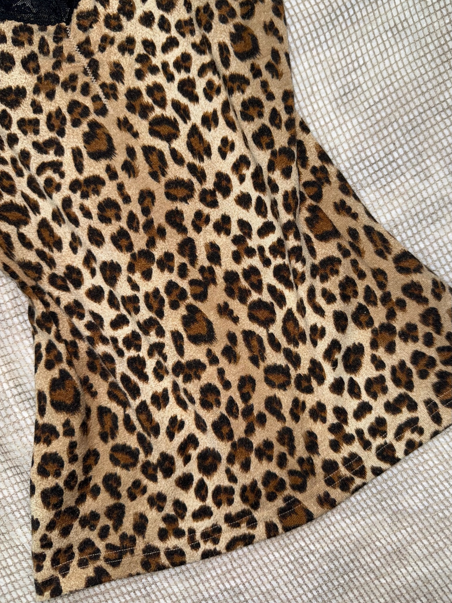Leopard Print Lace Trim Cami Top