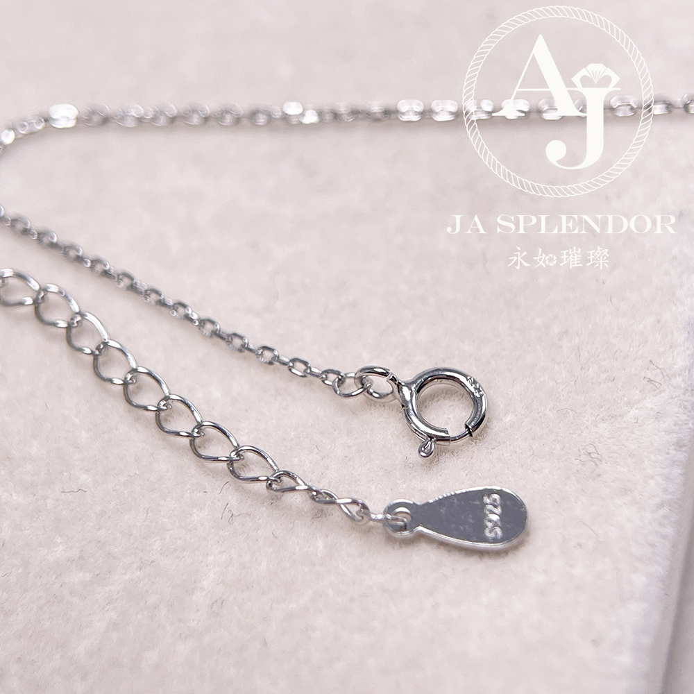 JN-2242 天然翡翠A玉 時尚愛你一生雙環吊墜連項鏈