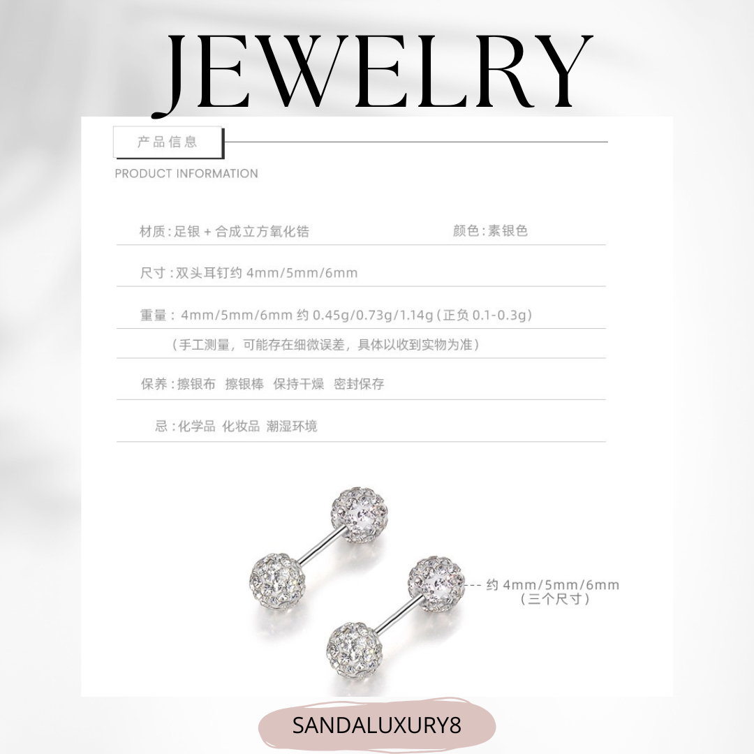 Sparkling Stud Earring Set