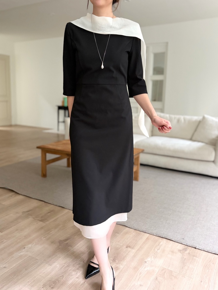 Therese Scarf Dress (Black)