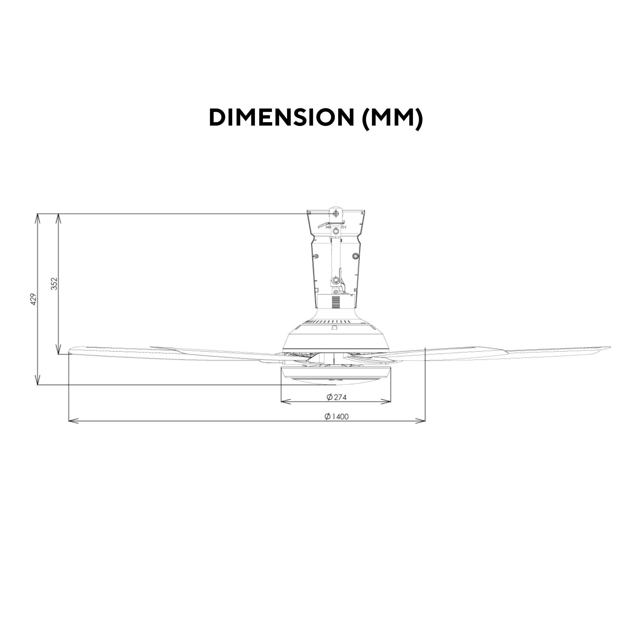 KDK 56" Ceiling Fan 5-Blade Brown (K14YZ-PBR)