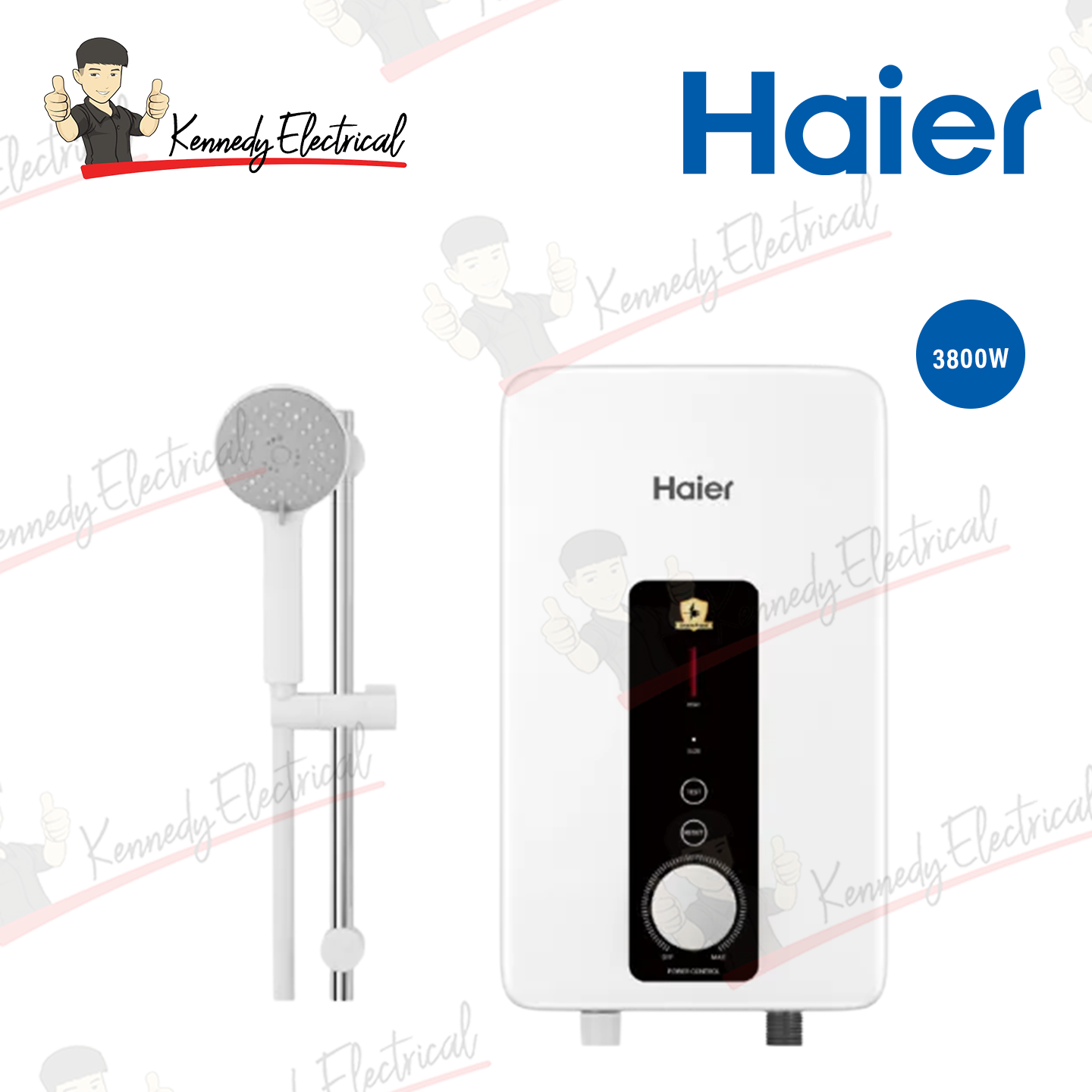 Haier 3.8kW DC Pump Water Heater Black (EI38M-BP1WB)
