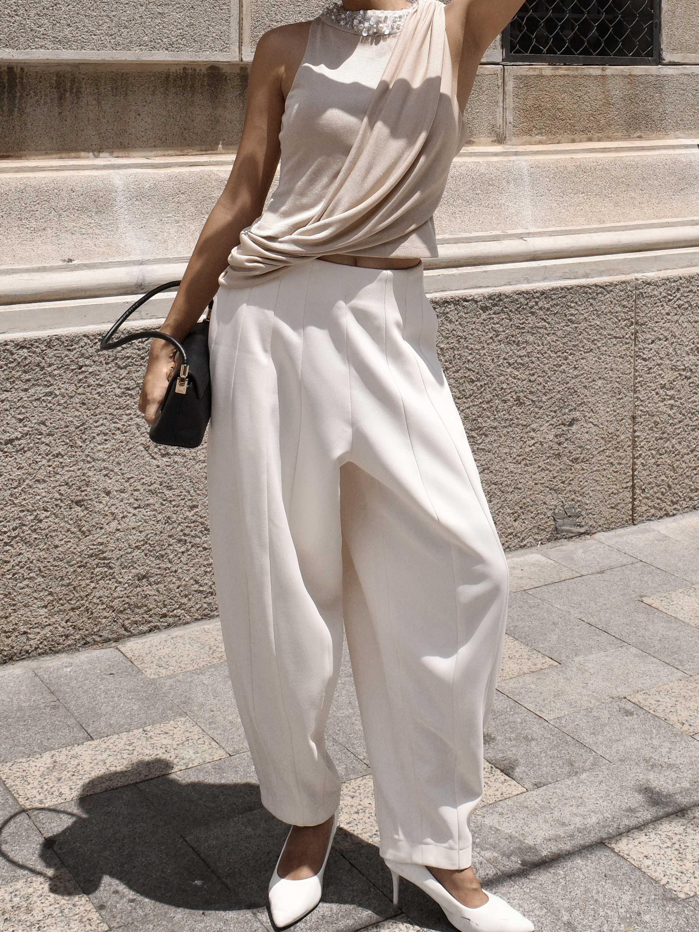 Ivory Sculpt Tapered Pants