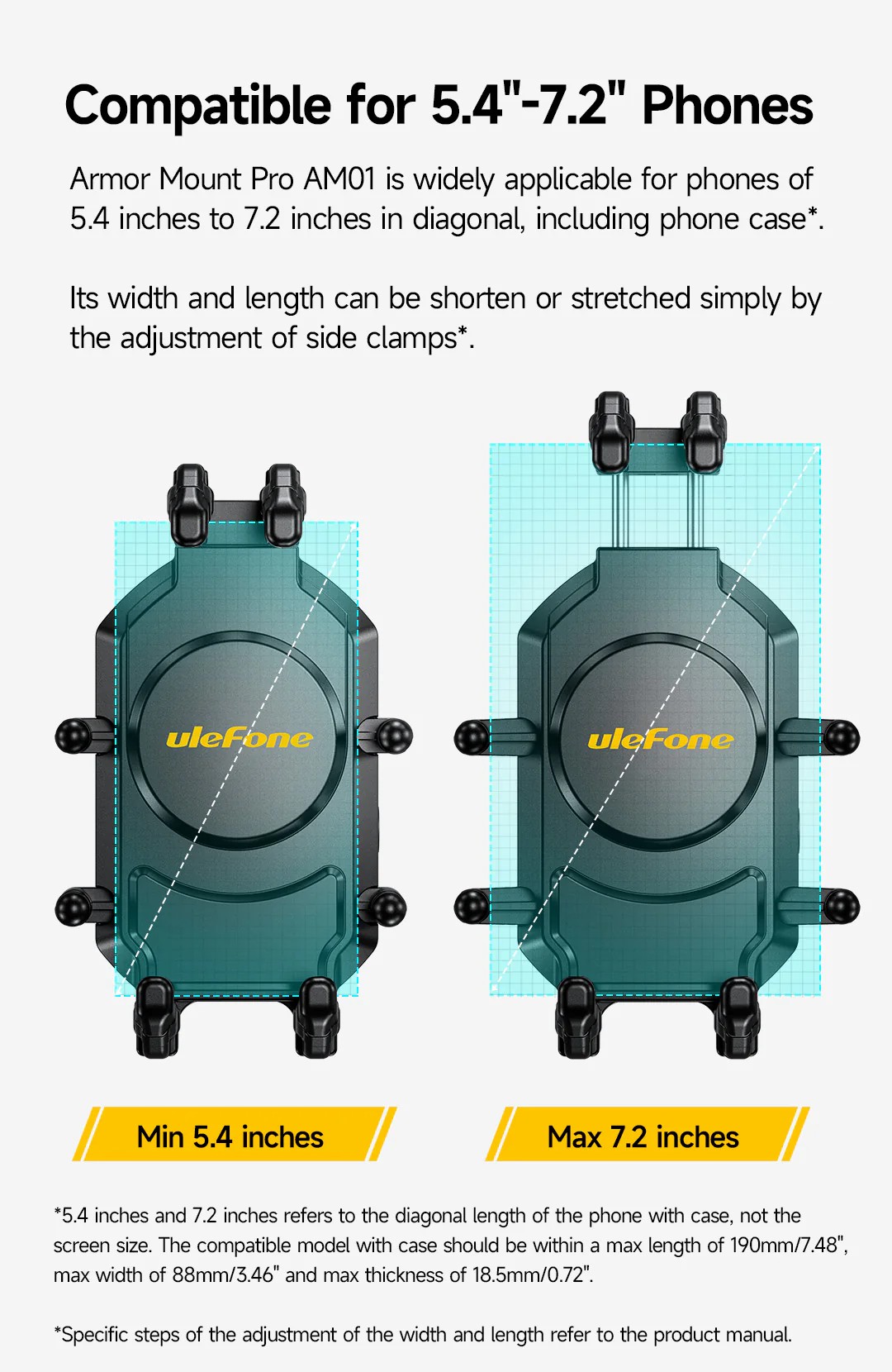 Ulefone Armor Mount Pro AM01 薄款 360° 旋轉自行車支架 Universal Handlebar Phone Mount